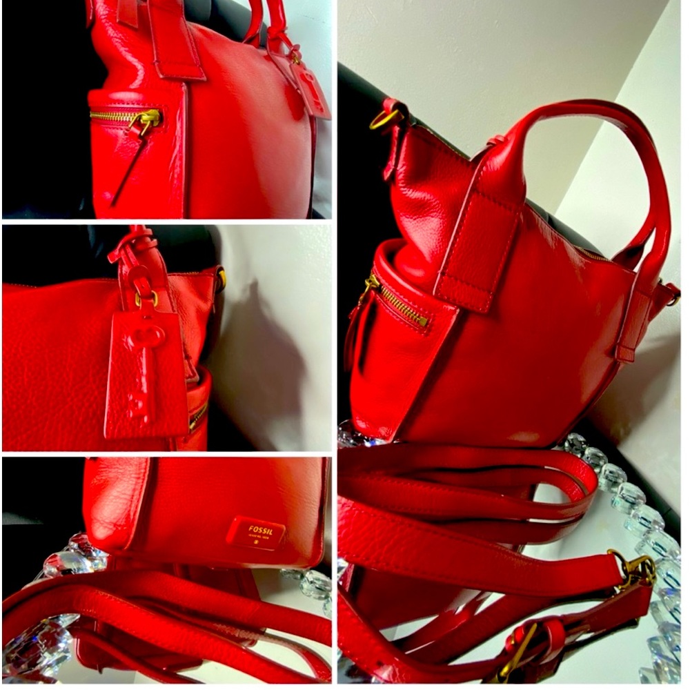 🔥🔥💫💫Super beautiful Red leather
Fossil bag. Very bright gorgeous red 🛍️🛍️